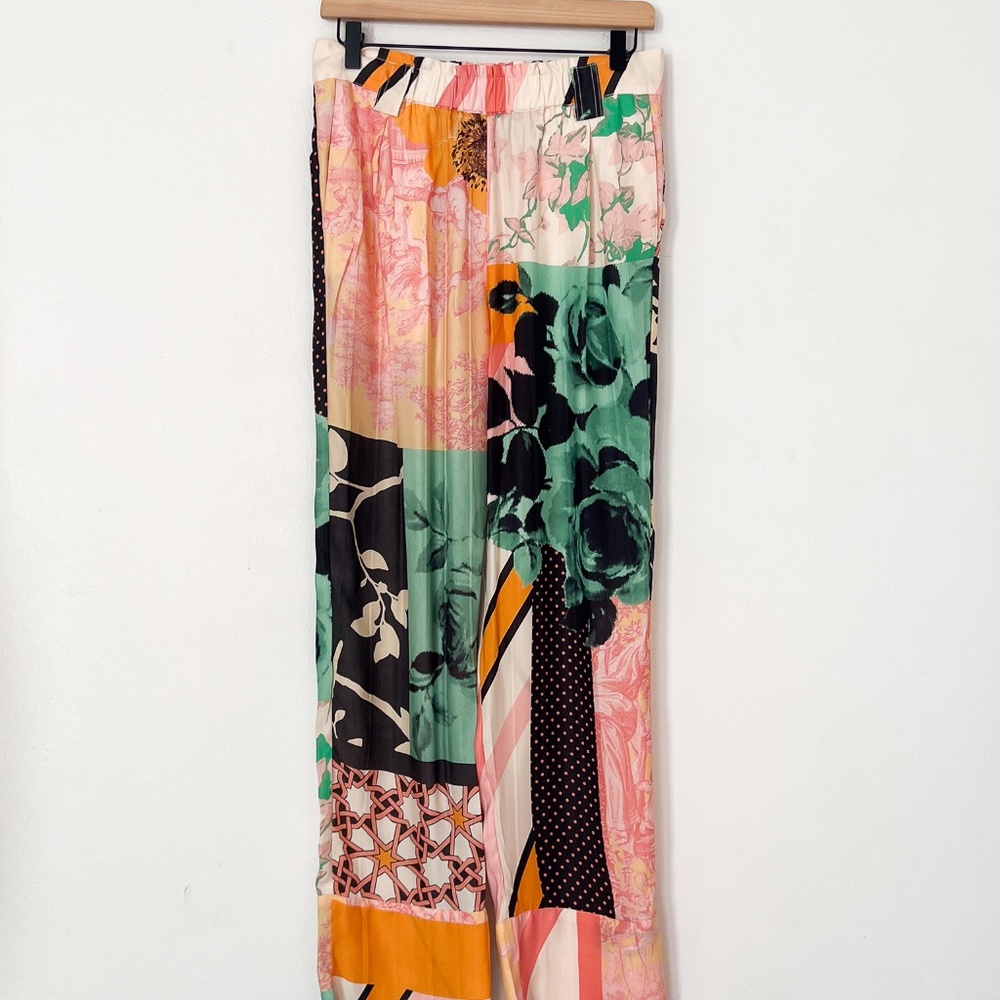 Stine Goya colorful silk paper bag designer pants medium pre-owned